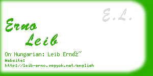 erno leib business card